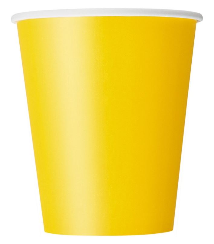 Sunflower Yellow 9oz Cups, 8ct