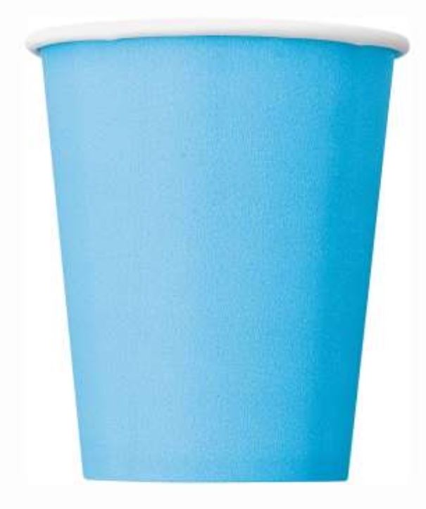 Powder Blue 9oz Cups, 8ct