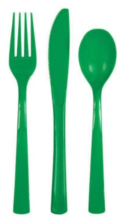 Emerald Green Assorted Cutlery