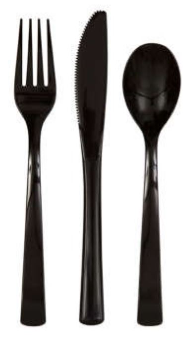 Midnight Black Assorted Cutlery