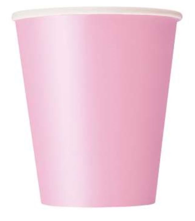 Lovely Pink 9oz Cups, 8ct