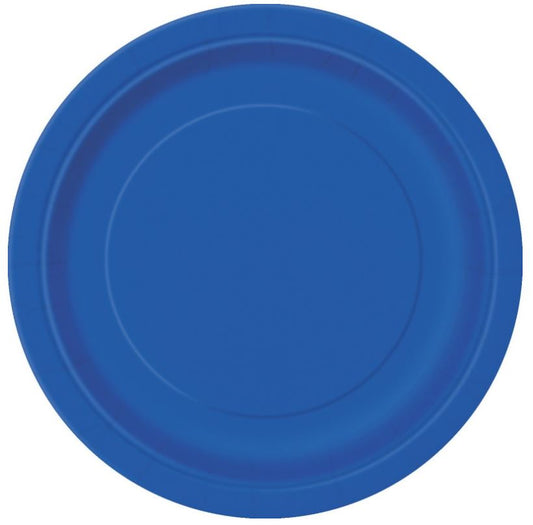 Royal Blue 9" Plates, 8ct