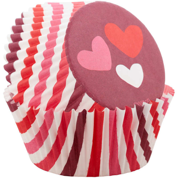 Stripes & Hearts Baking Cups, 75ct