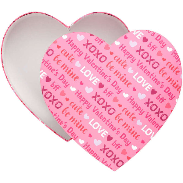 Say it With Words Heart-Shaped Valentine's Day Treat Box, 1-Count