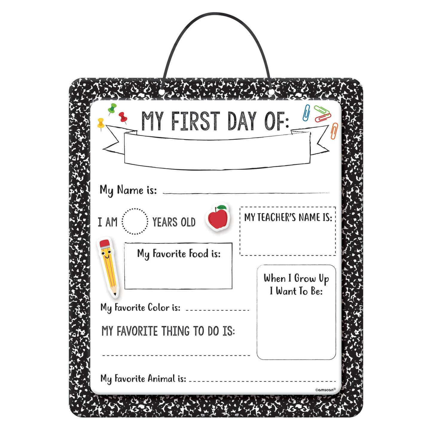 Accesorio para fotografía de mi primer día de clases