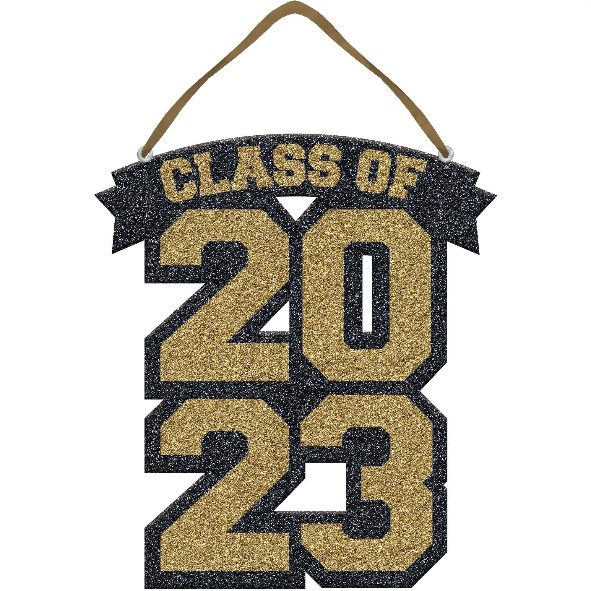 Glitter Gold Class of 2023 Sign, 1ct