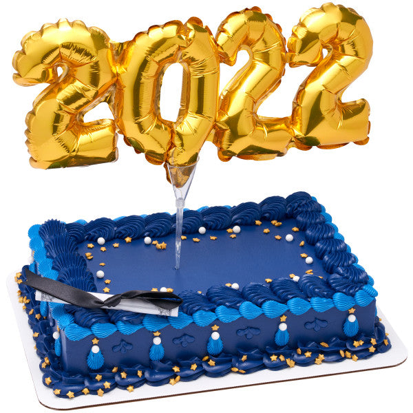 Inflatable Gold Numeral 2022 Anagram® Cake Pic