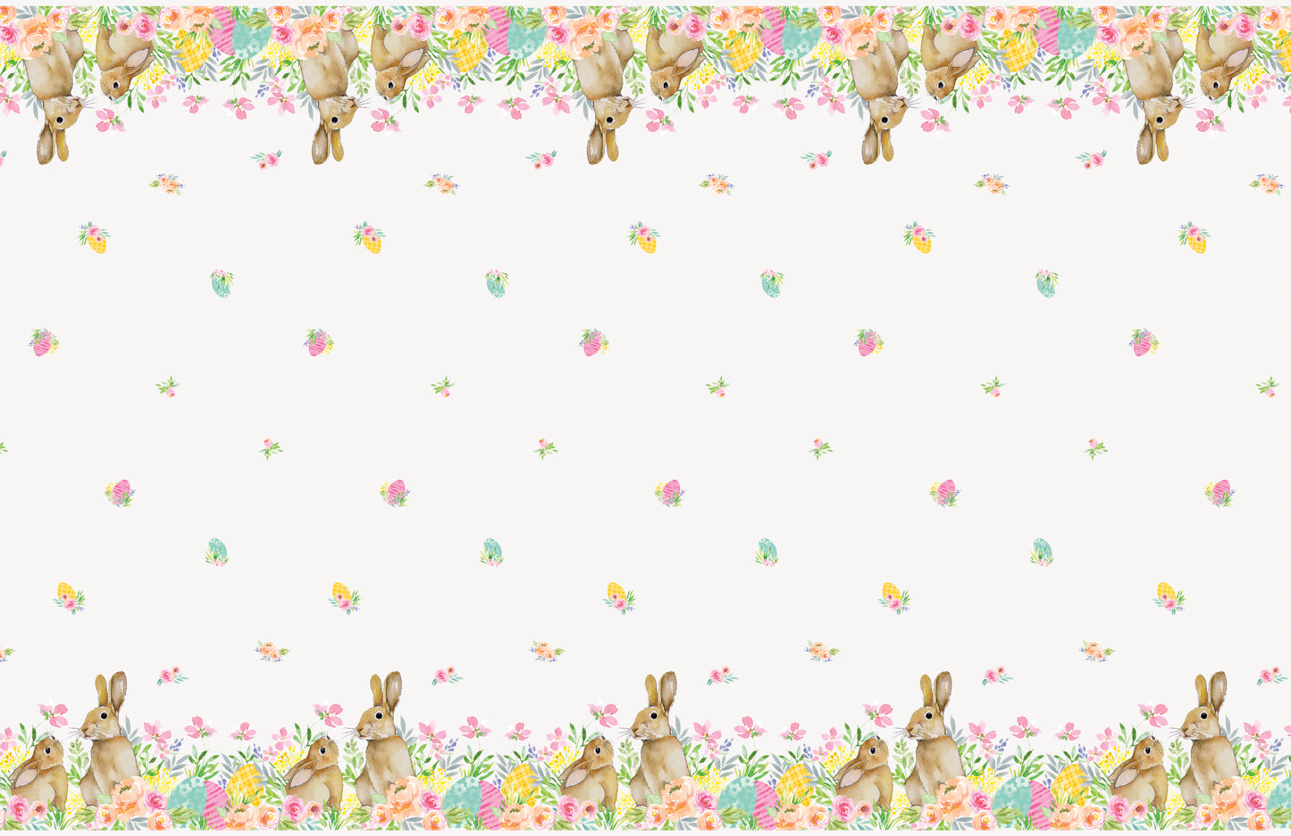 Watercolor Pastel Easter Rectangular Plastic Table Cover, 54" x 84", 1ct