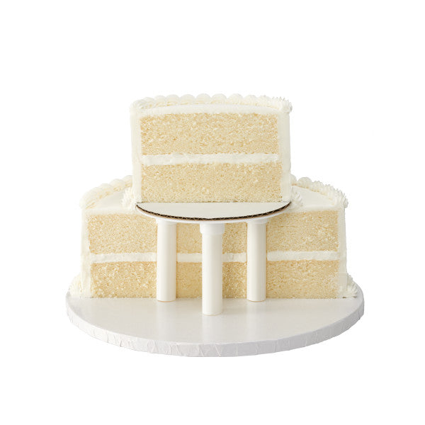 Stacked 2-Tier Round 6" & 10" Cake Structure Set