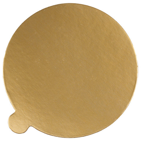 Cake Board Corrugated 5" Round Black/Gold Reversible with Tab