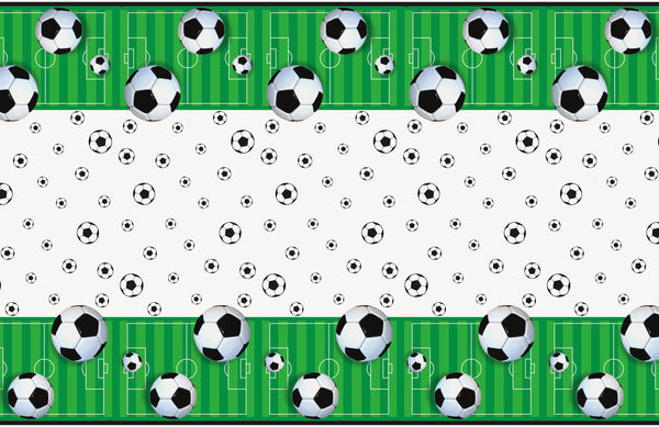 Soccer Rectangular Plastic Table Cover, 54" x 84", 1ct