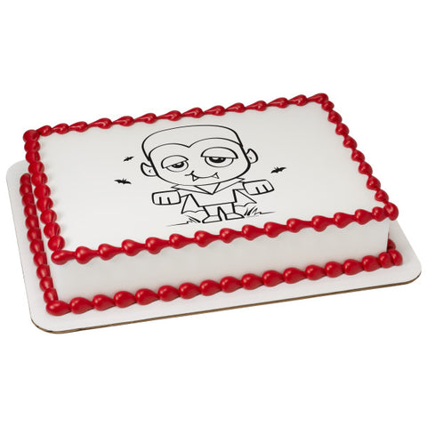 Paintable Vampire Edible Cake Topper Image