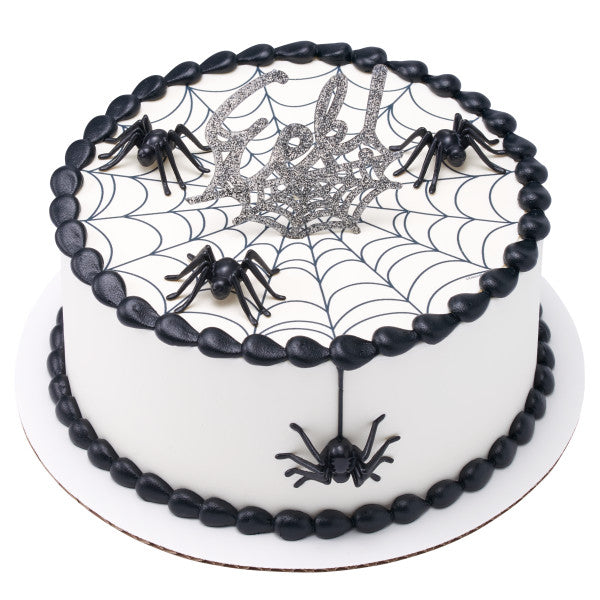 Spider Web Edible Cake Topper Image