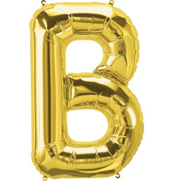 34" Letter B Gold Balloon, 1ct