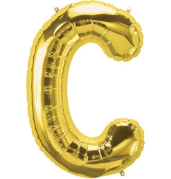 34" Letter C Gold Balloon, 1ct