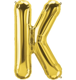 34" Letter K Gold Balloon, 1ct