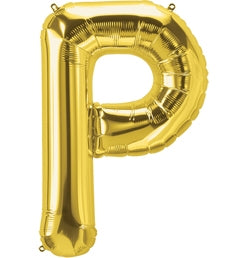 34" Letter P Gold Balloon, 1ct