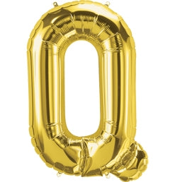 34" Letter Q Gold Balloon, 1ct