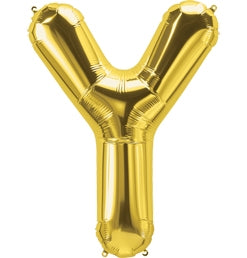 34" Letter Y Gold Balloon, 1ct