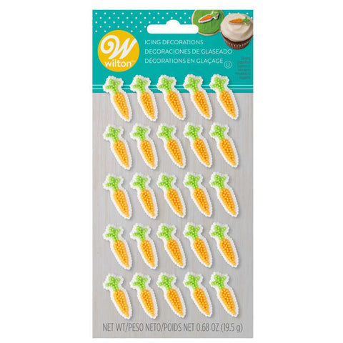 Carrot Icing Decorations, 25-Count