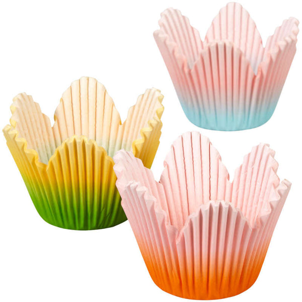 Ombre Flower Petal Cupcake Liners, 72-Count