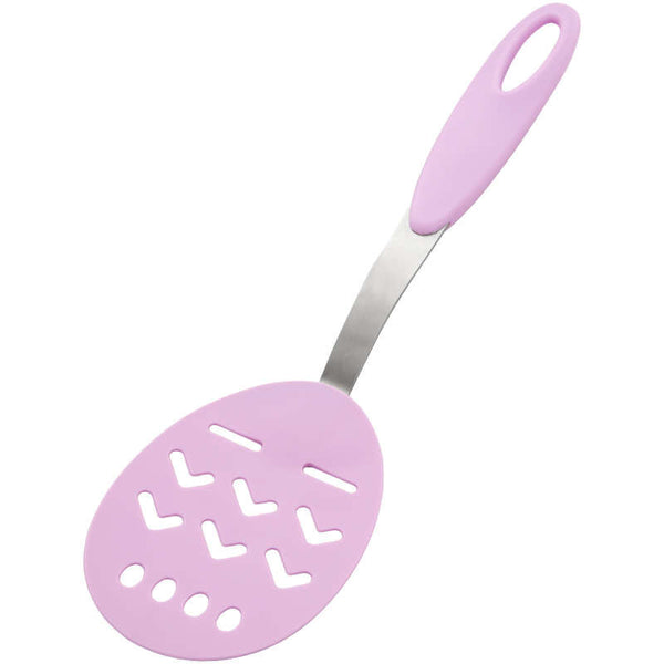 Purple Easter Egg Plastic Turner Spatula with Silicone Handle, 1ct