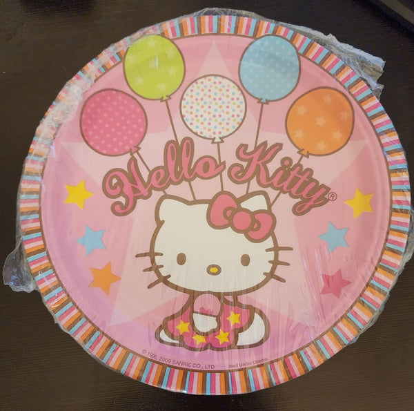 Hello Kitty Balloon Dreams Round Plates, 9" - Repackaged