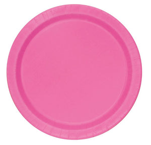 Hot Pink Solid Round 9" Dinner Plates, 16ct