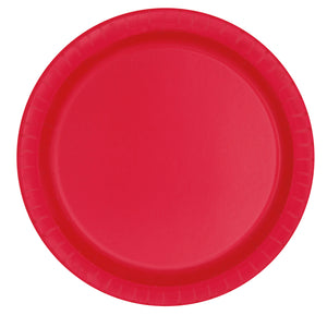 Ruby Red Solid Round 9" Dinner Plates, 8ct