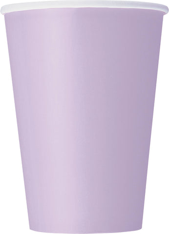 Lavender Solid 12oz Paper Cups, 10ct