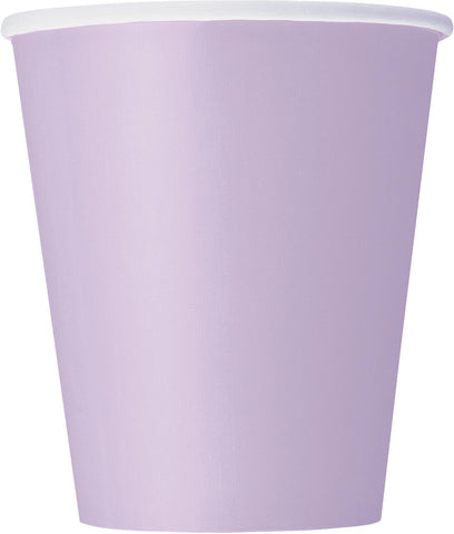 Lavender Solid 9oz Paper Cups, 8ct