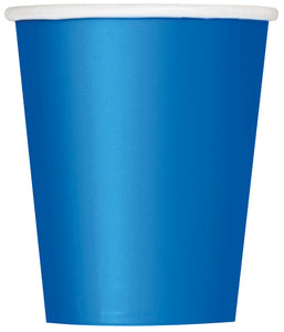 Royal Blue Solid 9oz Paper Cups, 14ct