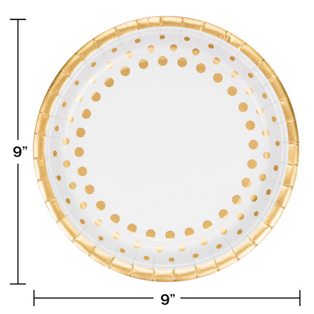 Sparkle and Shine Gold Party Plates