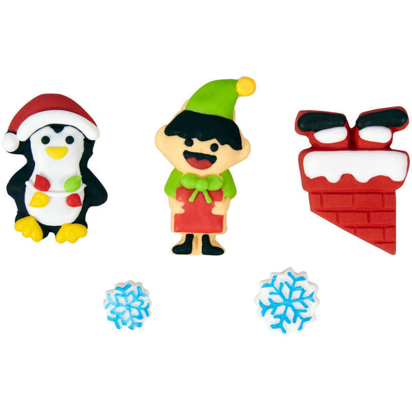 Gingerbread House Santa and Helpers Decoration Kit