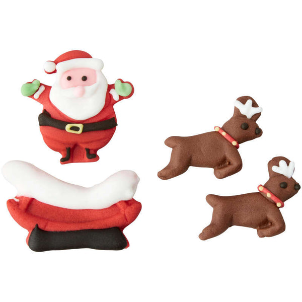 Gingerbread House Santa's Sleigh and Reindeer Candy Decorations