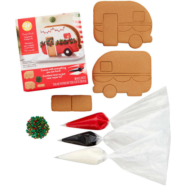 Ready to Build Gingerbread Christmas Camper Kit