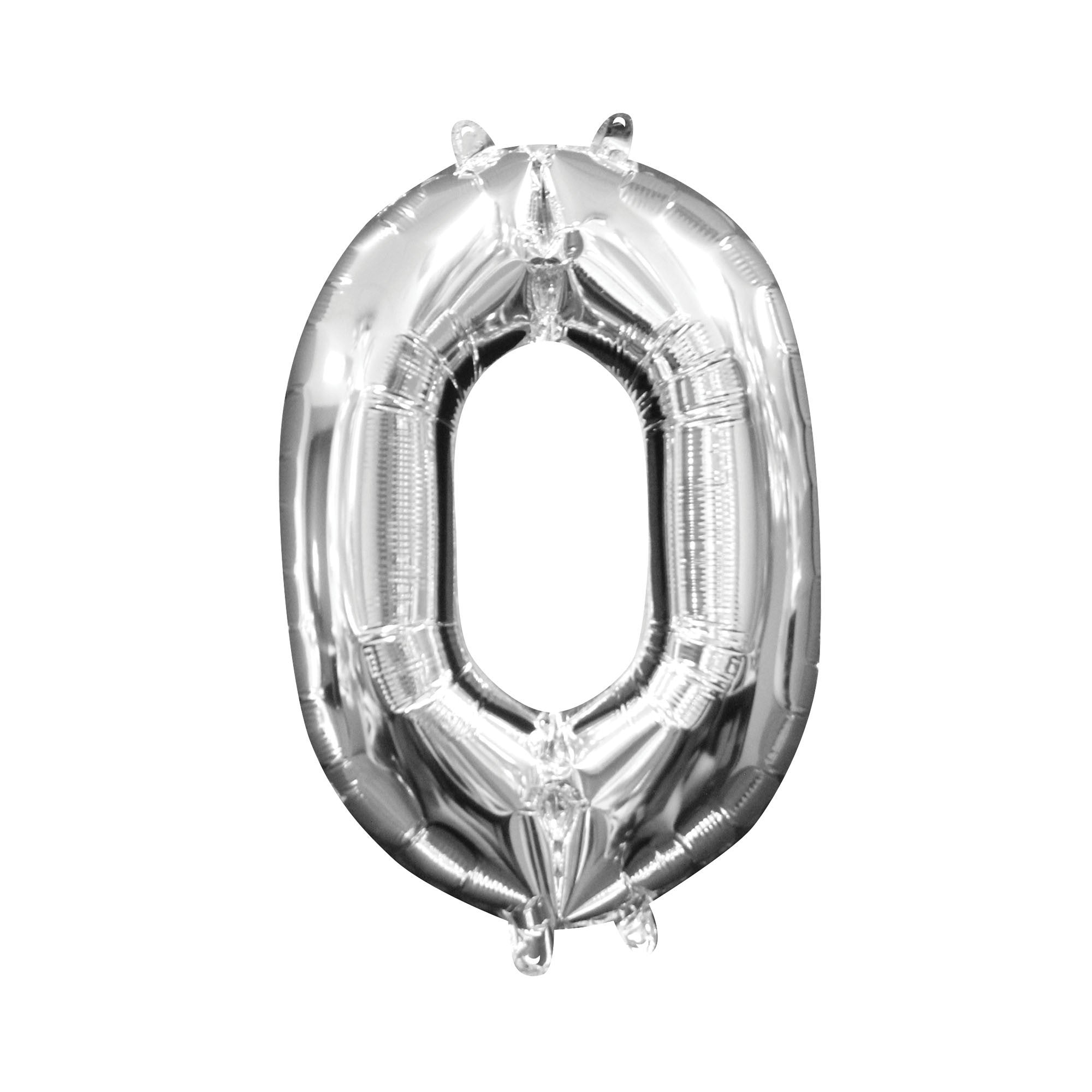 Balloon Air-Filled Number "0"- Silver