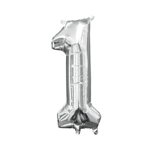 16" Balloon Number "1"- Silver, 1ct