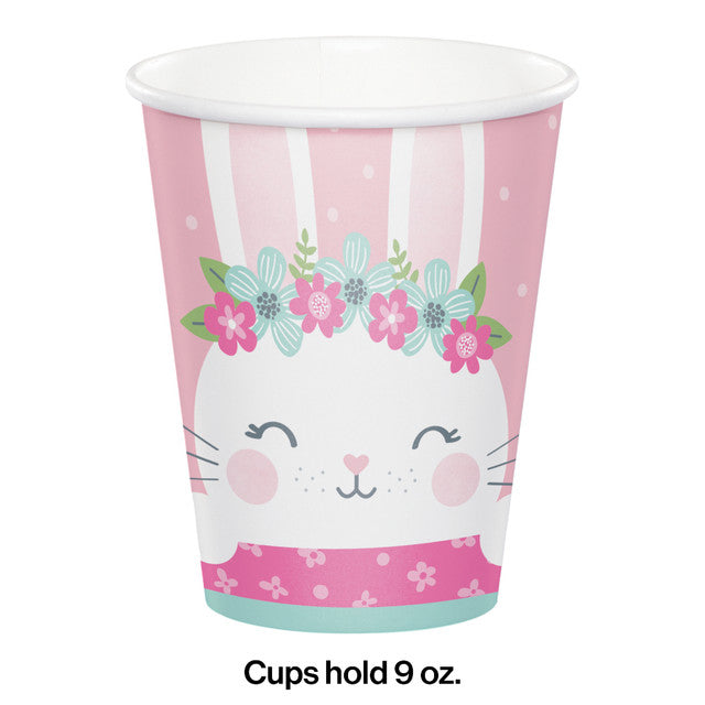 Pink Birthday Bunny Printed Cups