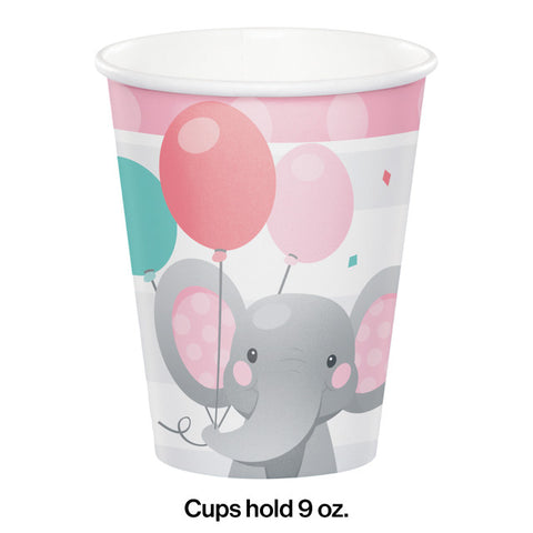 Pink Enchanted Elephant Printed Cups