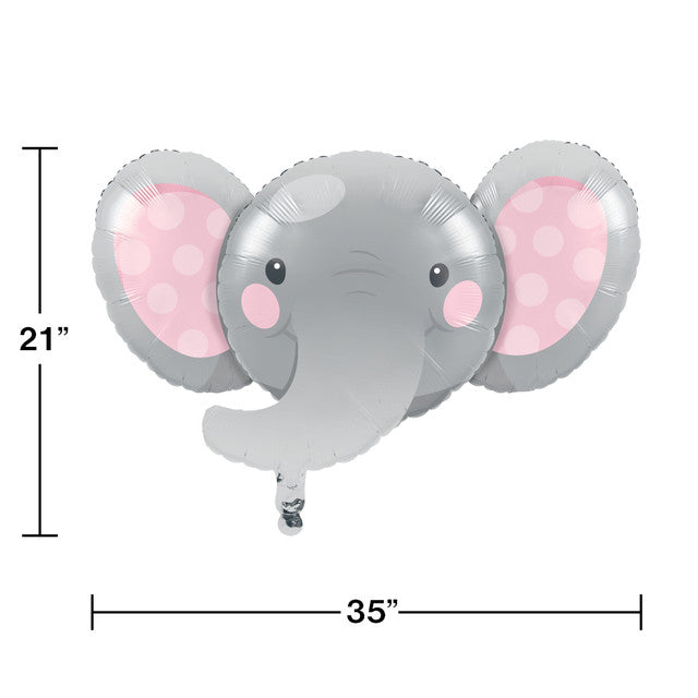 Pink Enchanted Elephant Metallic Balloon