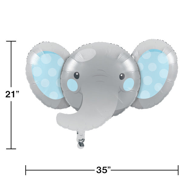 Blue Enchanted Elephant Metallic Balloon