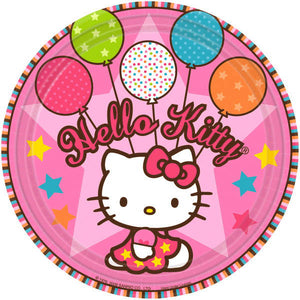 Hello Kitty Balloon Dreams Round Plates, 9" - Repackaged