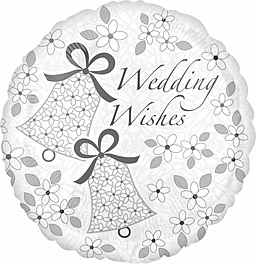 18" Wedding Wishes Bells Balloon