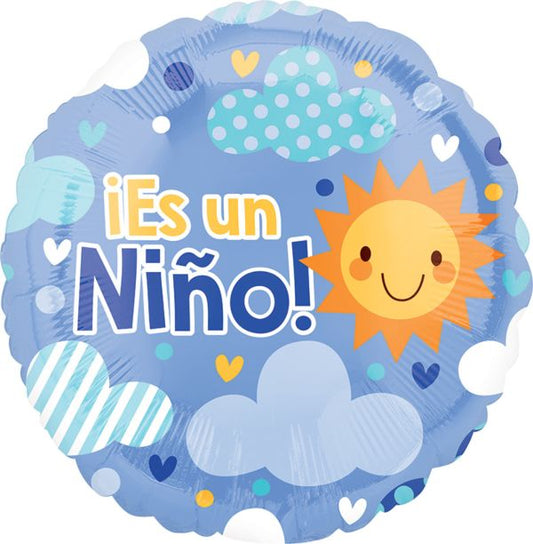 18" Es Un Nino Cloudy Sky Balloon