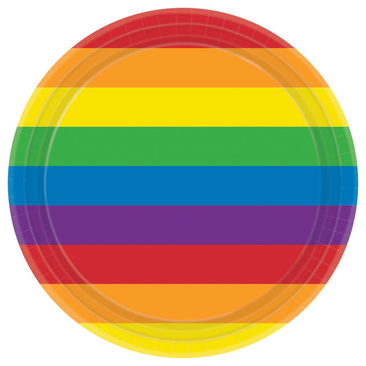 Rainbow Round Plates