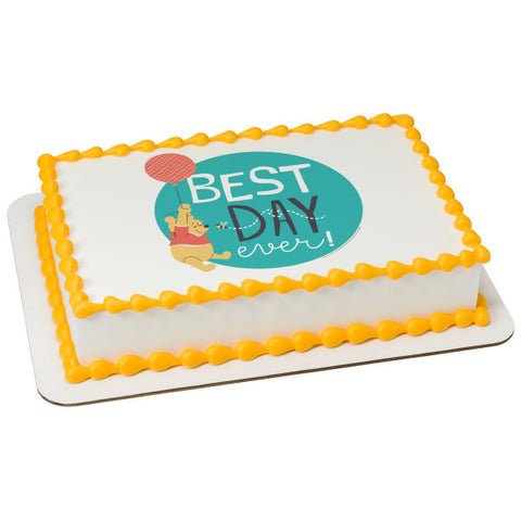 Disney Baby Winnie the Pooh Baby Shower Edible Cake Topper Image