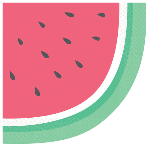 Just Chillin' Luncheon Napkins - Diecut Watermelon