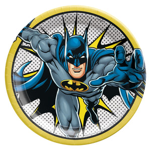 Batman 9" Round Plates, 8ct