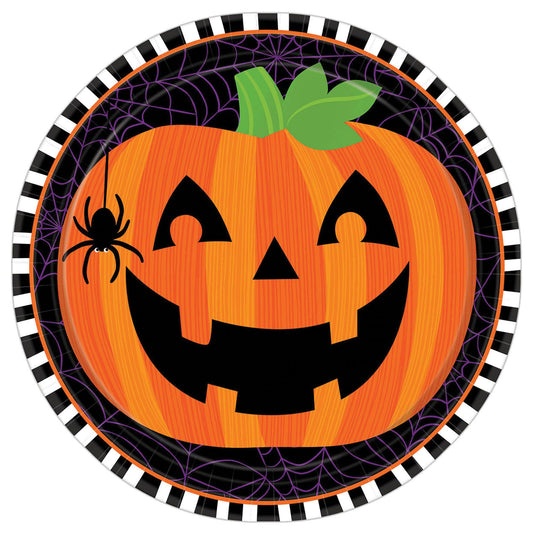 Pumpkin Flair 7" Round Plates, 8ct